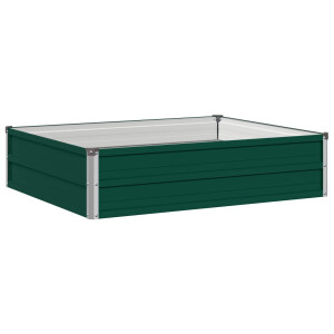vidaXL Verhoogd Tuinbed Groen 100 x 80 x 24 cm koudgewalst stalen