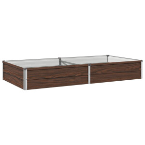 vidaXL Verhoogd Tuinbed Zwart 160 x 80 x 24 cm koudgewalst staal