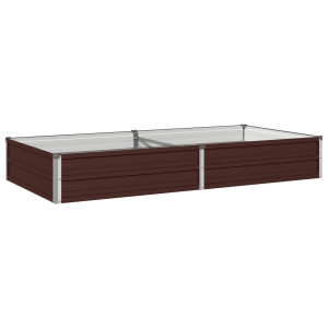 vidaXL Verhoogd Tuinbed Bruin 160 x 80 x 24 cm koudgewalst staal