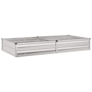 vidaXL Verhoogd Tuinbed Zilverkleurig 160 x 80 x 24 cm gegalvaniseerd