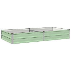 vidaXL Verhoogd Tuinbed Pastelgroen 160 x 80 x 24 cm koudgewalst staal
