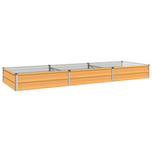 vidaXL Verhoogd Tuinbed Naturel 240 x 80 x 24 cm koudgewalst staal