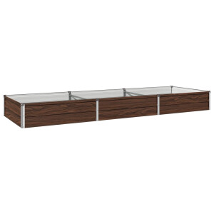 vidaXL Verhoogd Tuinbed Zwart 240 x 80 x 24 cm koudgewalst staal