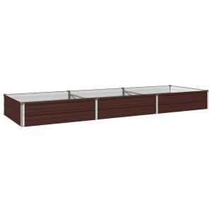 vidaXL Verhoogd Tuinbed Bruin 240 x 80 x 24 cm koudgewalst staal