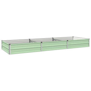 vidaXL Verhoogd Tuinbed Pastelgroen 240 x 80 x 24 cm koudgewalst staal