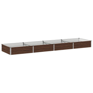 vidaXL Verhoogd Tuinbed Zwart 320 x 80 x 24 cm koudgewalst staal