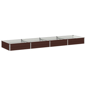 vidaXL Verhoogd Tuinbed Bruin 320 x 80 x 24 cm koudgewalst staal