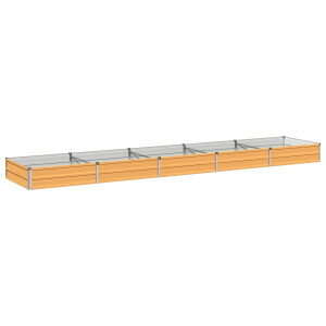 vidaXL Verhoogd Tuinbed Naturel 400 x 80 x 24 cm koudgewalst staal