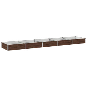 vidaXL Verhoogd Tuinbed Zwart 400 x 80 x 24 cm koudgewalst staal
