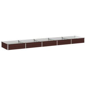 vidaXL Verhoogd Tuinbed Bruin 400 x 80 x 24 cm koudgewalst staal