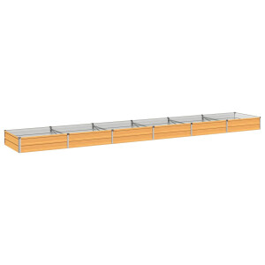 vidaXL Verhoogd Tuinbed Naturel 480 x 80 x 24 cm koudgewalst staal