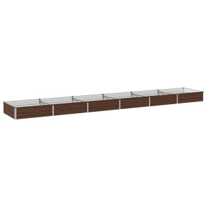 vidaXL Verhoogd Tuinbed Zwart 480 x 80 x 24 cm koudgewalst staal