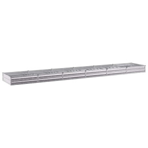 vidaXL Verhoogd Tuinbed Zilverkleurig 480 x 80 x 24 cm gegalvaniseerd