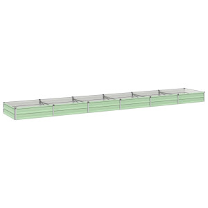 vidaXL Verhoogd Tuinbed Pastelgroen 480 x 80 x 24 cm koudgewalst staal