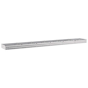 vidaXL Verhoogd Tuinbed Zilverkleurig 600 x 80 x 24 cm gegalvaniseerd