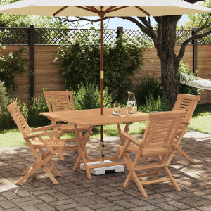 vidaXL Tuinset 5 st Bruin Massief Teakhout