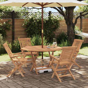 vidaXL Tuinset 5 st Bruin Massief Teakhout