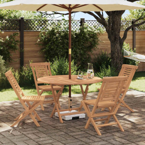 vidaXL Tuinset 5 st Bruin Massief Teakhout