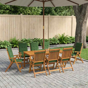 vidaXL 9-delige tuinset 9 st Naturel Massief Acaciahout