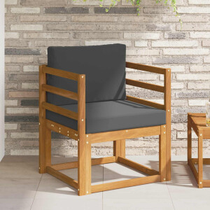vidaXL Tuinbank Massief Acaciahout en Polyester Naturel