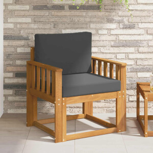 vidaXL Tuinbank Massief Acaciahout en Polyester Naturel