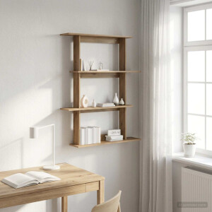 vidaXL Wandplank Artisanaal eiken 100 x 20 x 126 cm Bewerkt hout