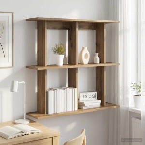 vidaXL Wandplank Muurmontage Artisanaal eiken 100 x 20 x 75 cm