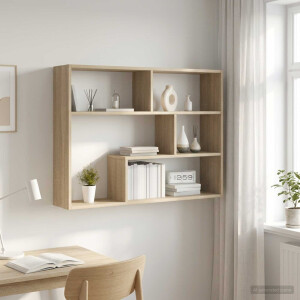 vidaXL Wandplank Muurmontage Sonoma Eiken 95 x 20 x 69,5 cm
