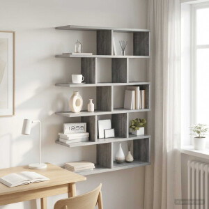 vidaXL Wandplank Grijs Sonoma 70 x 20 x 100 cm Bewerkt hout
