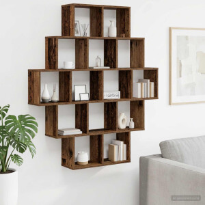 vidaXL Wandplank Oud hout 120 x 20 x 136 cm Bewerkt hout