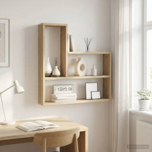 vidaXL Wandplank Sonoma Eiken 60 x 11 x 60 cm Bewerkt hout