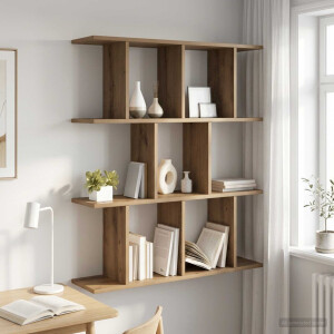 vidaXL Wandplank Artisanaal eiken 80 x 20 x 96 cm Bewerkt hout