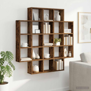 vidaXL Wandplank Oud hout 100 x 13 x 100 cm Bewerkt hout