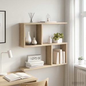 vidaXL Wandplank Sonoma Eiken 60 x 12 x 50,5 cm Bewerkt hout