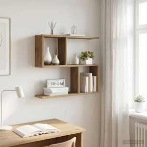 vidaXL Wandplank Artisanaal eiken 60 x 12 x 50,5 cm Bewerkt hout