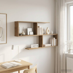 vidaXL Wandplank Artisanaal eiken 100 x 12 x 50,5 cm Bewerkt hout