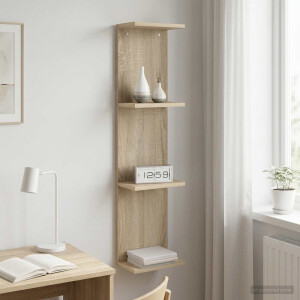 vidaXL Wandplank Sonoma Eiken 25 x 15 x 100 cm Bewerkt hout
