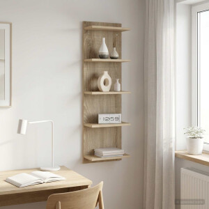 vidaXL Wandplank Sonoma Eiken 30 x 15 x 100 cm Bewerkt hout