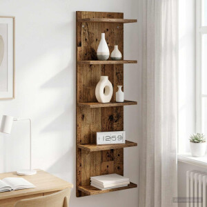 vidaXL Wandplank Oud hout 30 x 15 x 100 cm Bewerkt hout