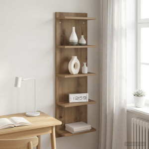 vidaXL Wandplank Artisanaal eiken 30 x 15 x 100 cm Bewerkt hout
