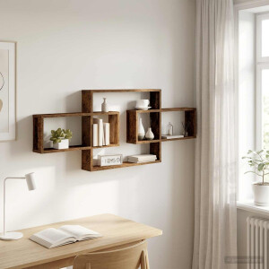 vidaXL Wandplank Oud hout 130 x 10 x 50 cm Bewerkt hout