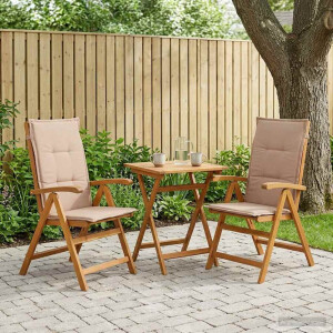 vidaXL Recliner Tuinstoelen 2 st Naturel Massief Acaciahout