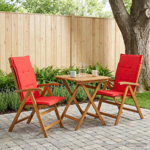 vidaXL Recliner Tuinstoelen 2 st Naturel Massief Acaciahout