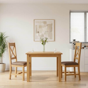vidaXL Eetkamerstoel 2 st Massief Eikenhout Grijs 45 x 54 x 105 cm