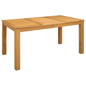 vidaXL Eettafel 150 x 85 x 75 cm Massief Eikenhout Naturel Rechthoekig