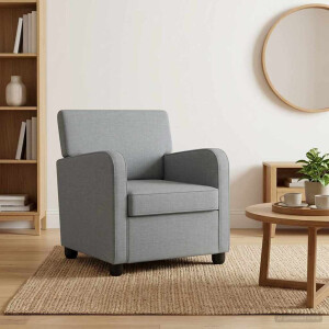 vidaXL Fauteuil Lichtgrijs Stof