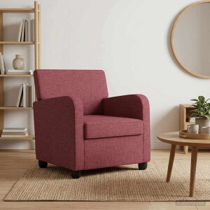 vidaXL Fauteuil Wijnrood Stof