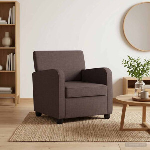 vidaXL Fauteuil Donkerbruin Stof