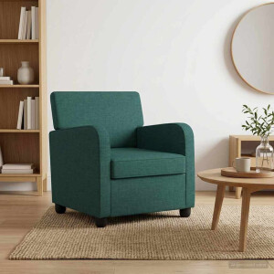 vidaXL Fauteuil Donkergroen Stof