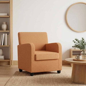 vidaXL Fauteuil Beige Kunstlamswol